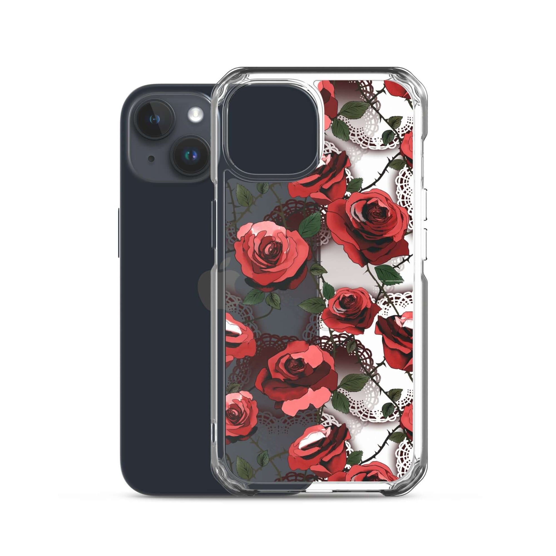 Protect your device in style with the Enchanted Rose iPhone® Clear Case (Transparent) featuring a floral design.