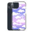 Stylish Cloudy Sky iPhone® Clear Case featuring a dreamy cloud design, perfect for protection and style.