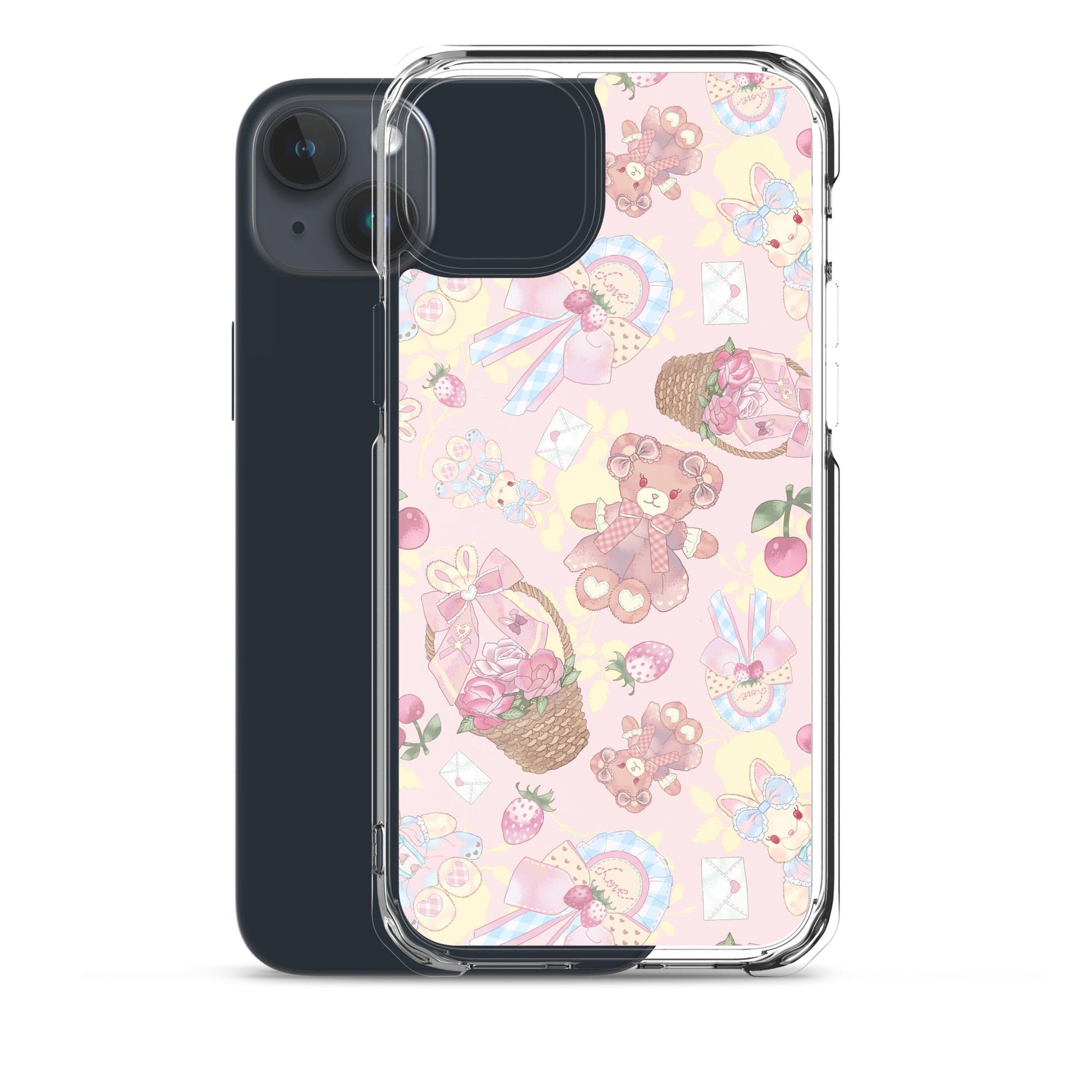 Stylish Sweet Teddy iPhone® Clear Case featuring a cute teddy bear design, perfect for protection and style.