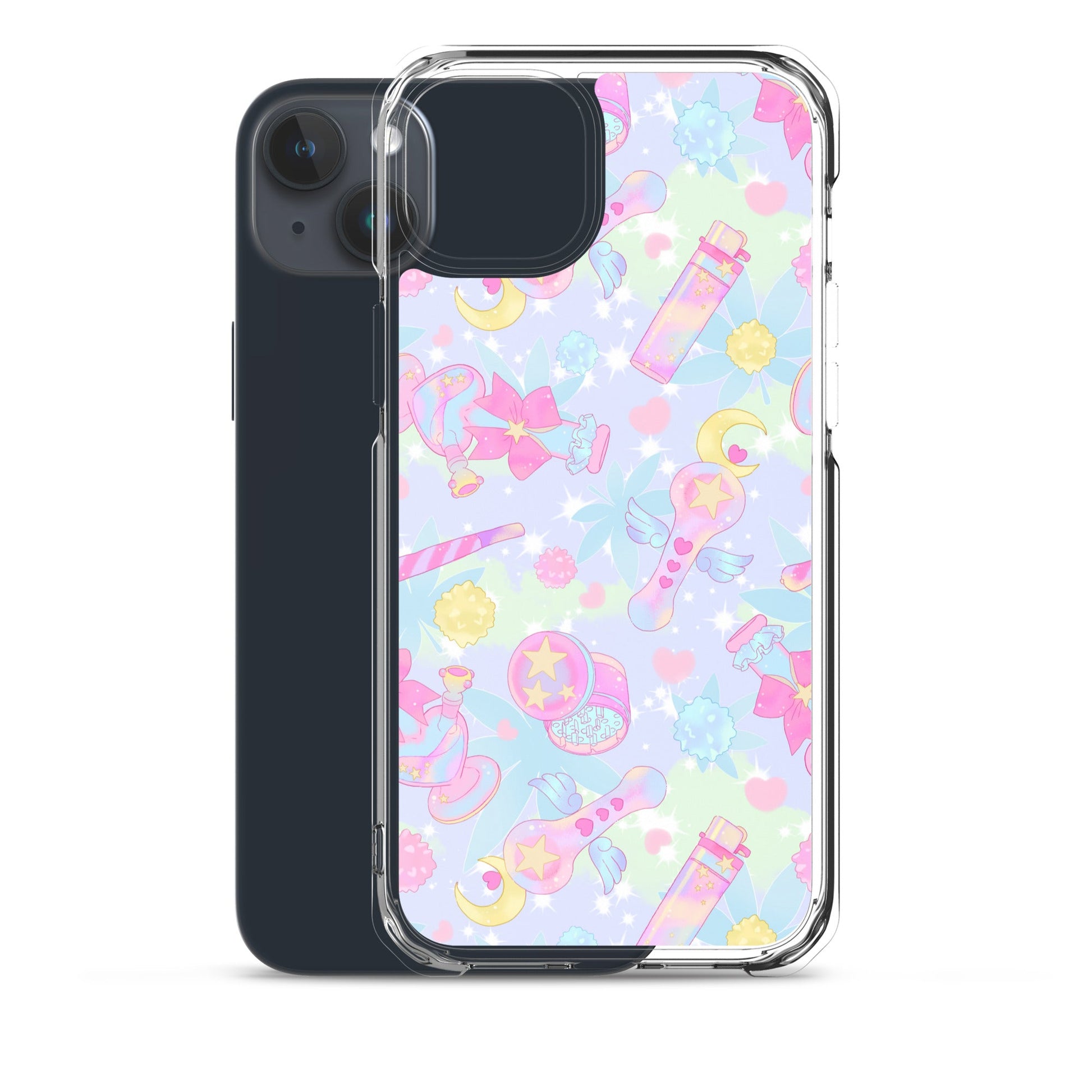 Colorful Indica Magica iPhone® Clear Case featuring a sleek design for protection against scratches and dirt.