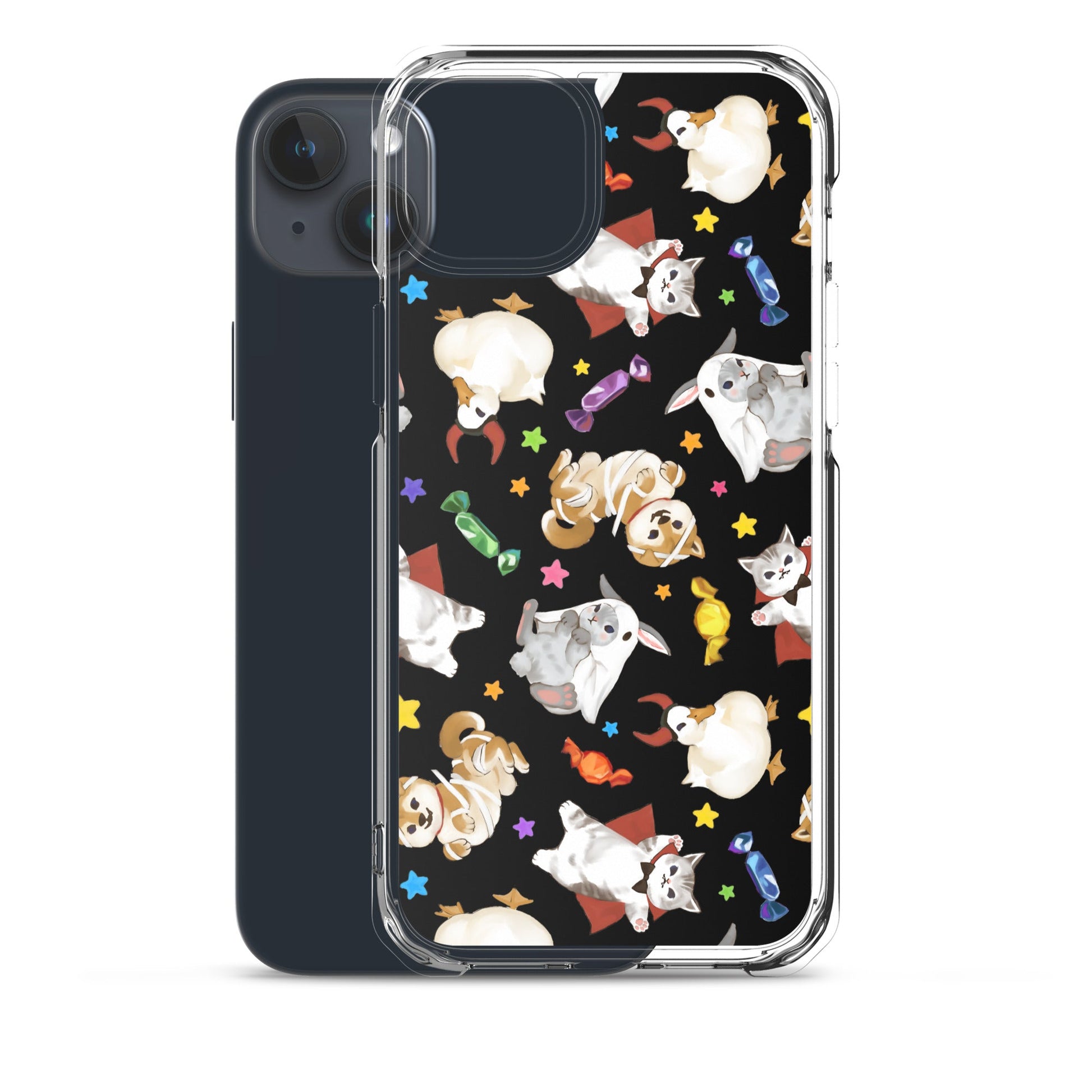 Protect your phone in style with the Trick or Treaters iPhone® Clear Case, featuring a fun Halloween design.