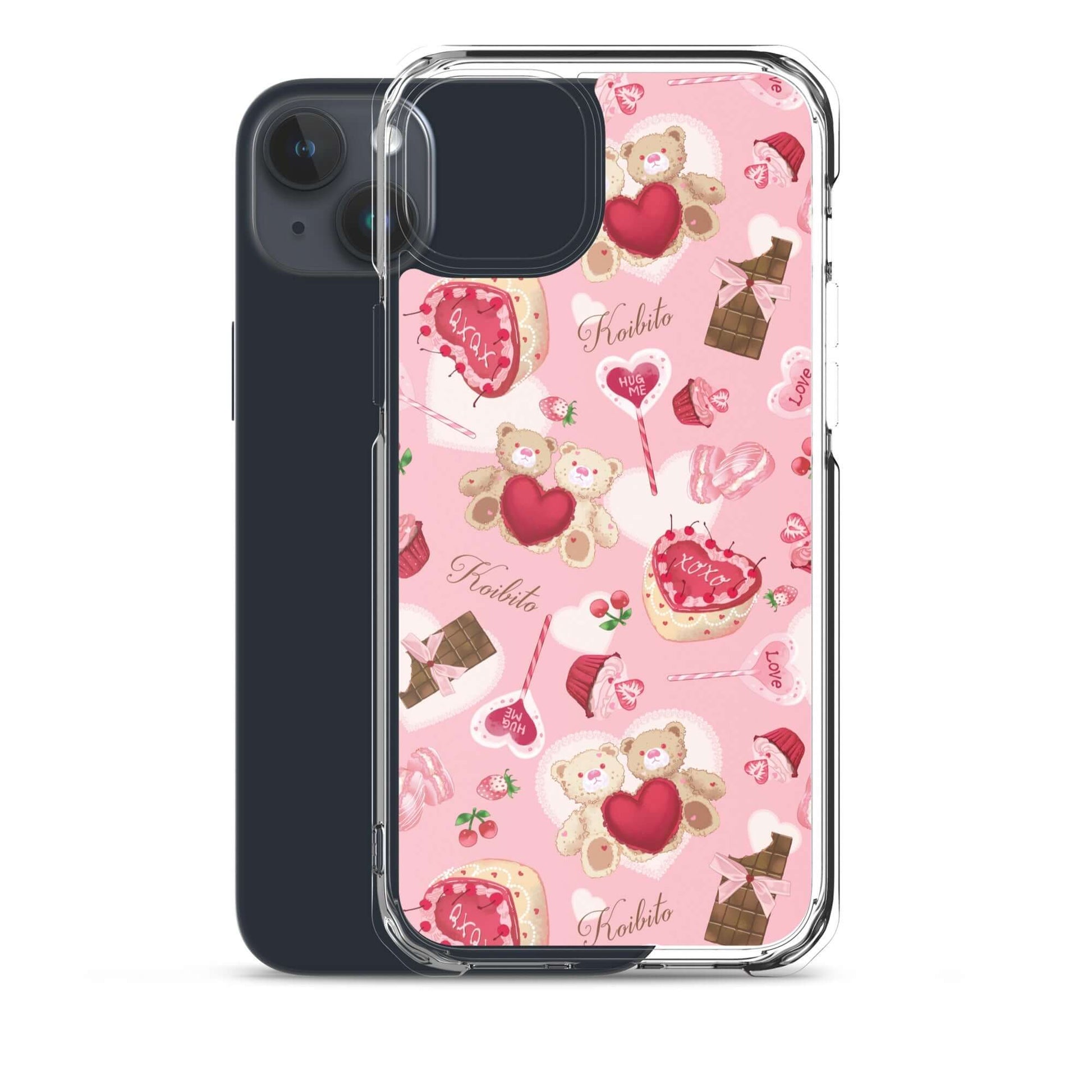 Stylish Sugar Sweetheart iPhone® Clear Case featuring a cute design, offering protection from scratches and dirt.