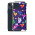 Colorful Monster Party iPhone® Clear Case showcasing vibrant designs, offering protection from scratches and dust.