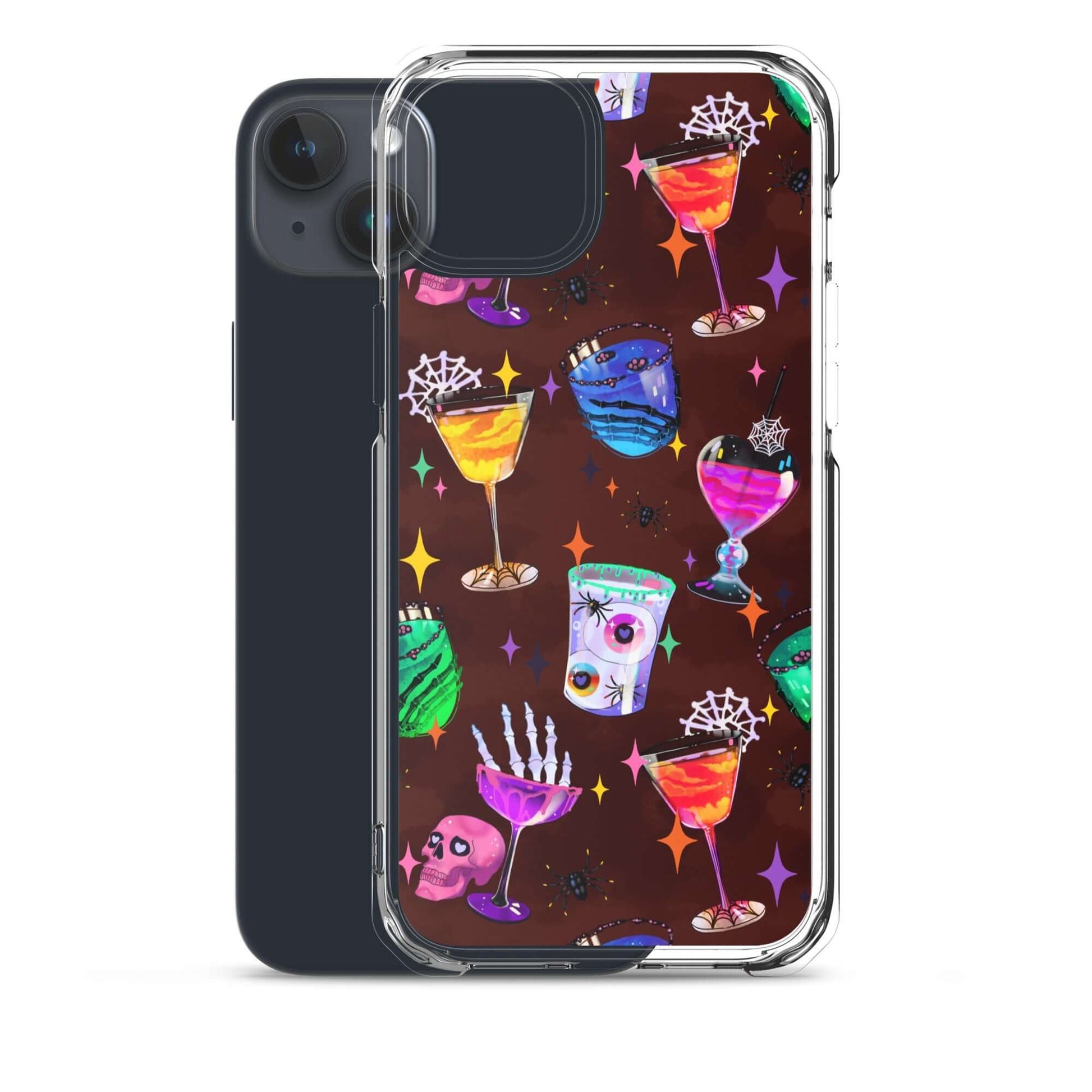 Colorful Monster Party iPhone® Clear Case featuring fun designs, offering great protection and easy access to ports.