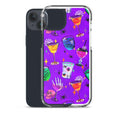 Bright and fun Monster Party iPhone® Clear Case featuring playful designs, perfect for protecting your phone stylishly.