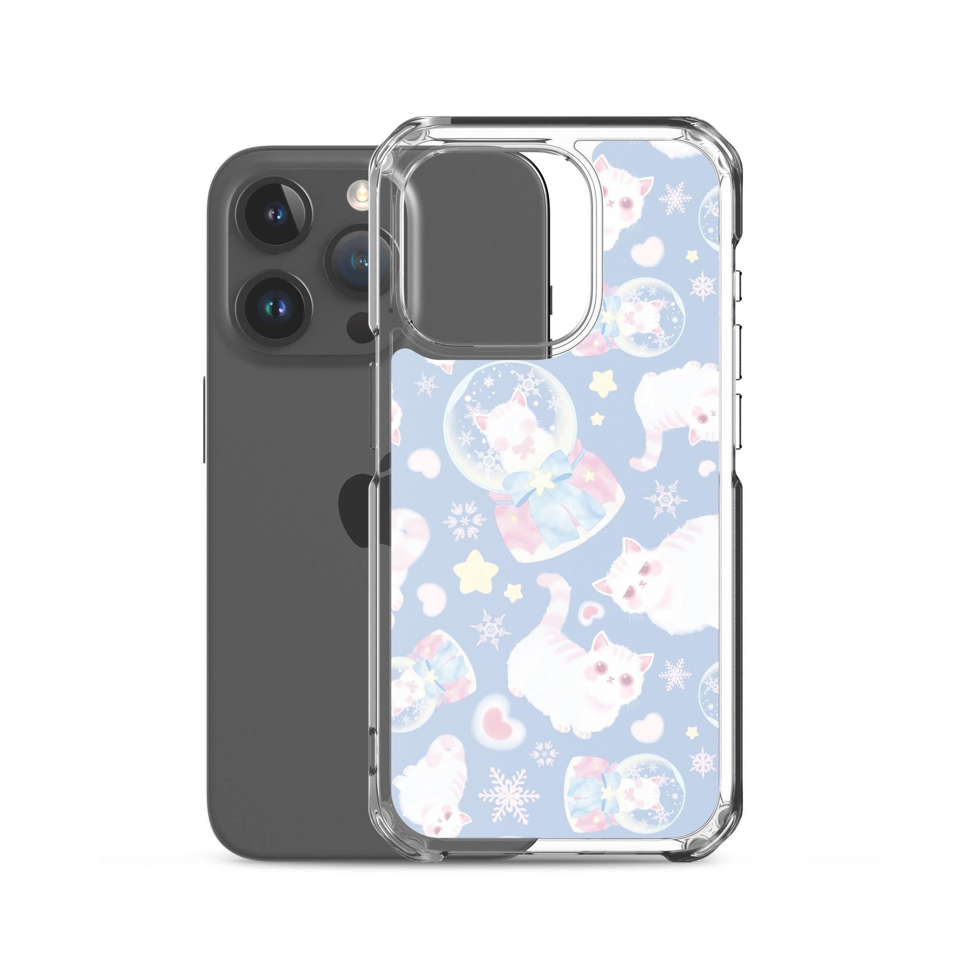 Sleek Snow Kitten iPhone® Clear Case offers stylish protection against scratches and dirt with a flexible design.