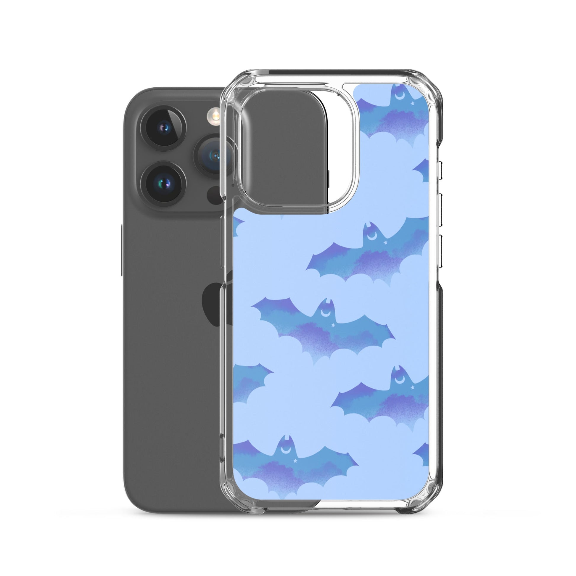 Sleek Lilith iPhone® Clear Case with a solid back, offering protection from scratches and easy access to ports.