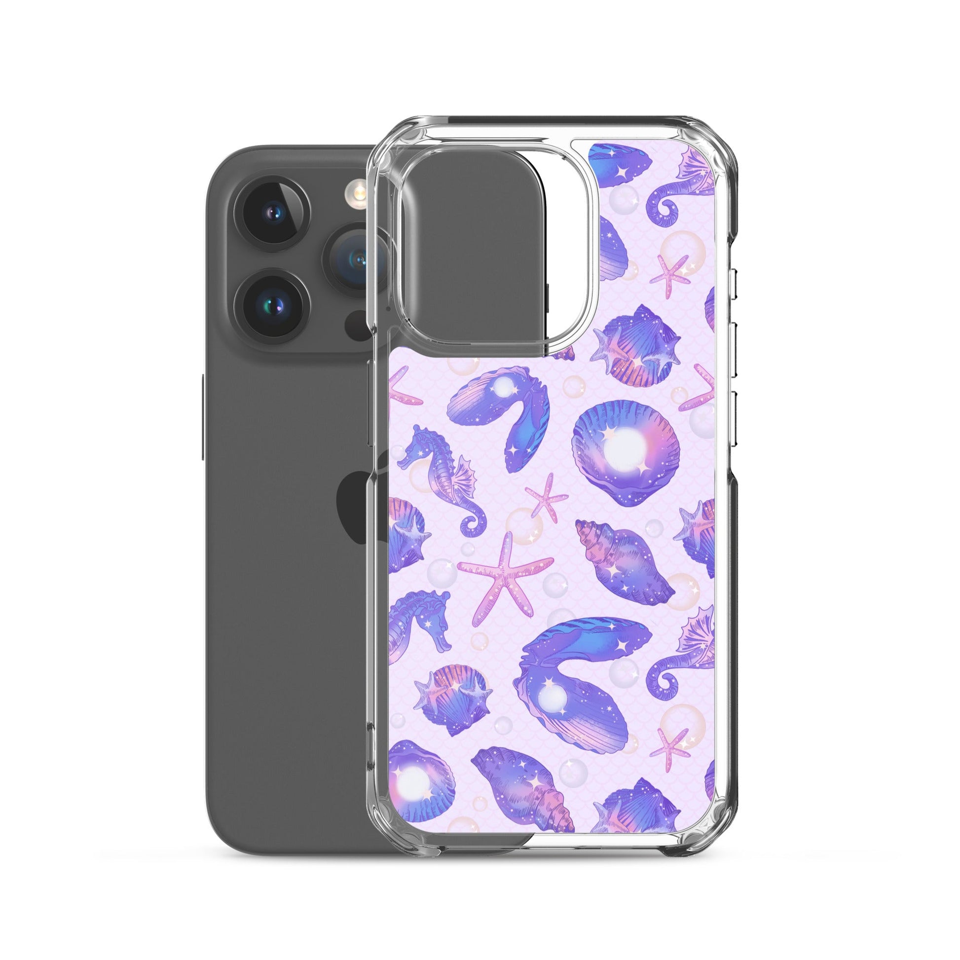 Stylish Sea Princess iPhone® Clear Case with a solid back, protecting against scratches and dirt for your device.