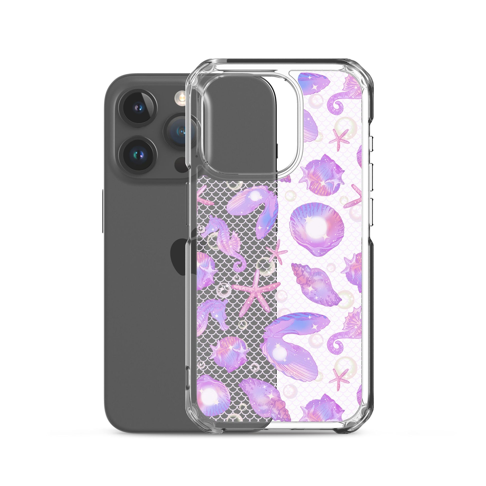 Sleek Sea Princess iPhone® Clear Case with flexible sides protects from scratches and dust, perfect for daily use.