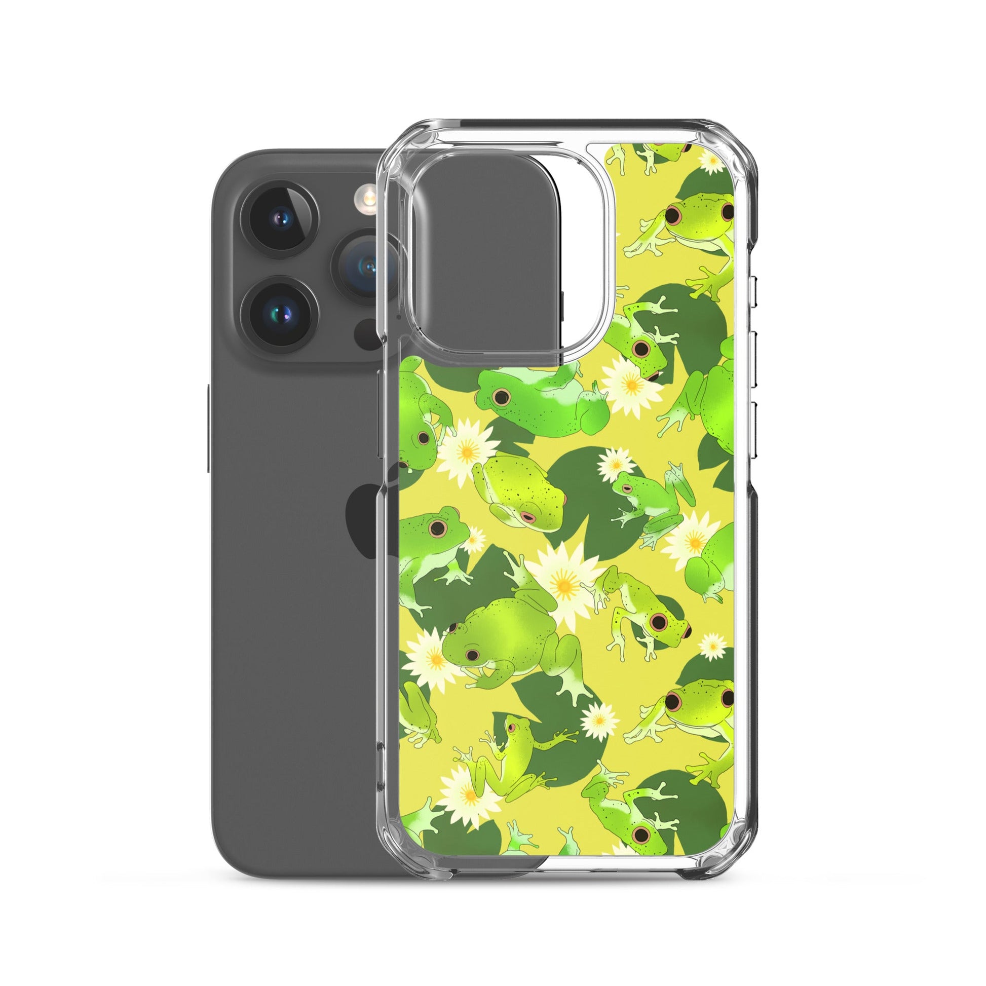Protect your phone stylishly with the Kero-kero iPhone® Clear Case featuring vibrant frog designs.