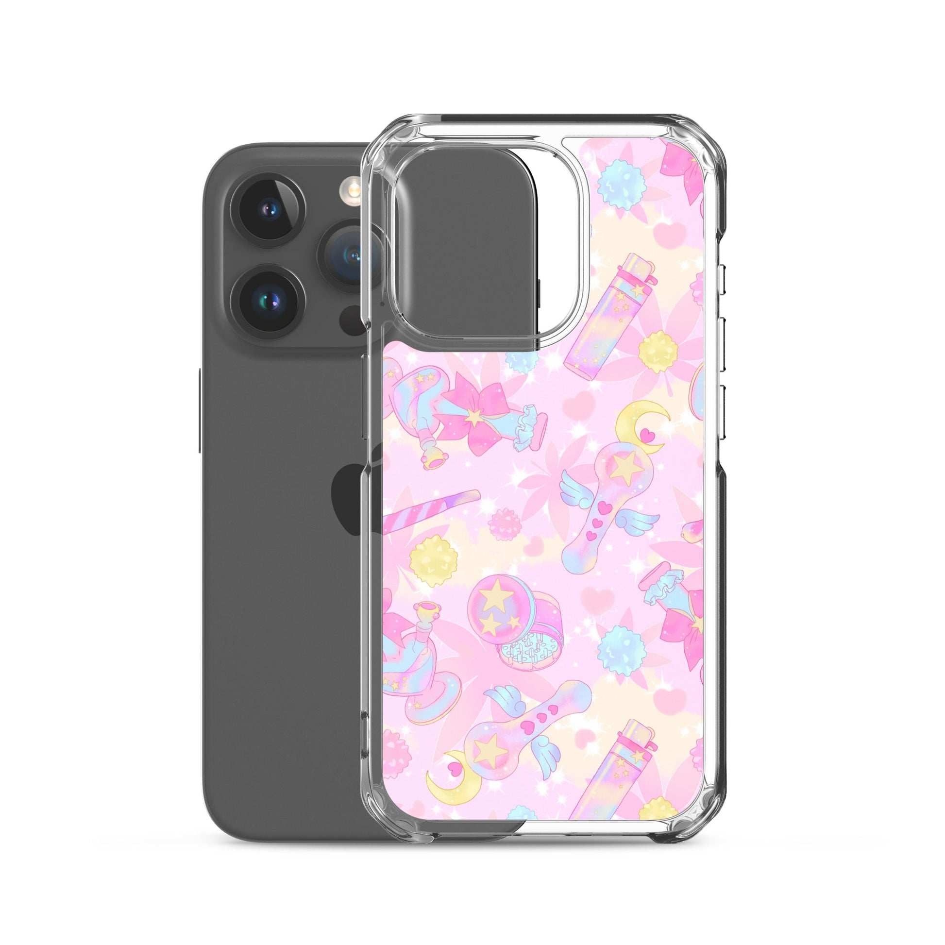 Stylish Indica Magica iPhone® Clear Case offers protection with flexible sides and a solid back design.