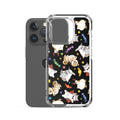 Trick or Treaters iPhone® Clear Case featuring playful designs, offering protection from scratches and dirt. Perfect for Halloween!