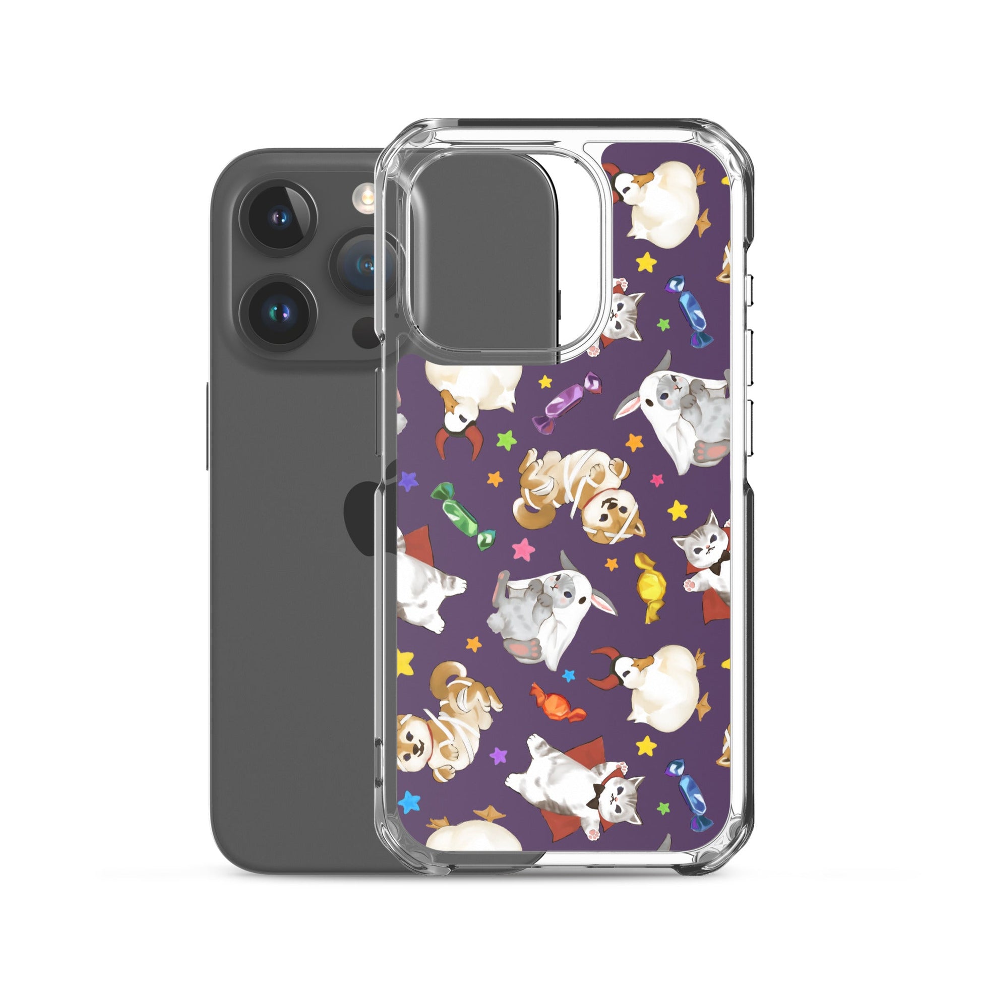 Protect your phone in style with the Trick or Treaters iPhone® Clear Case, perfect for Halloween fun and function.