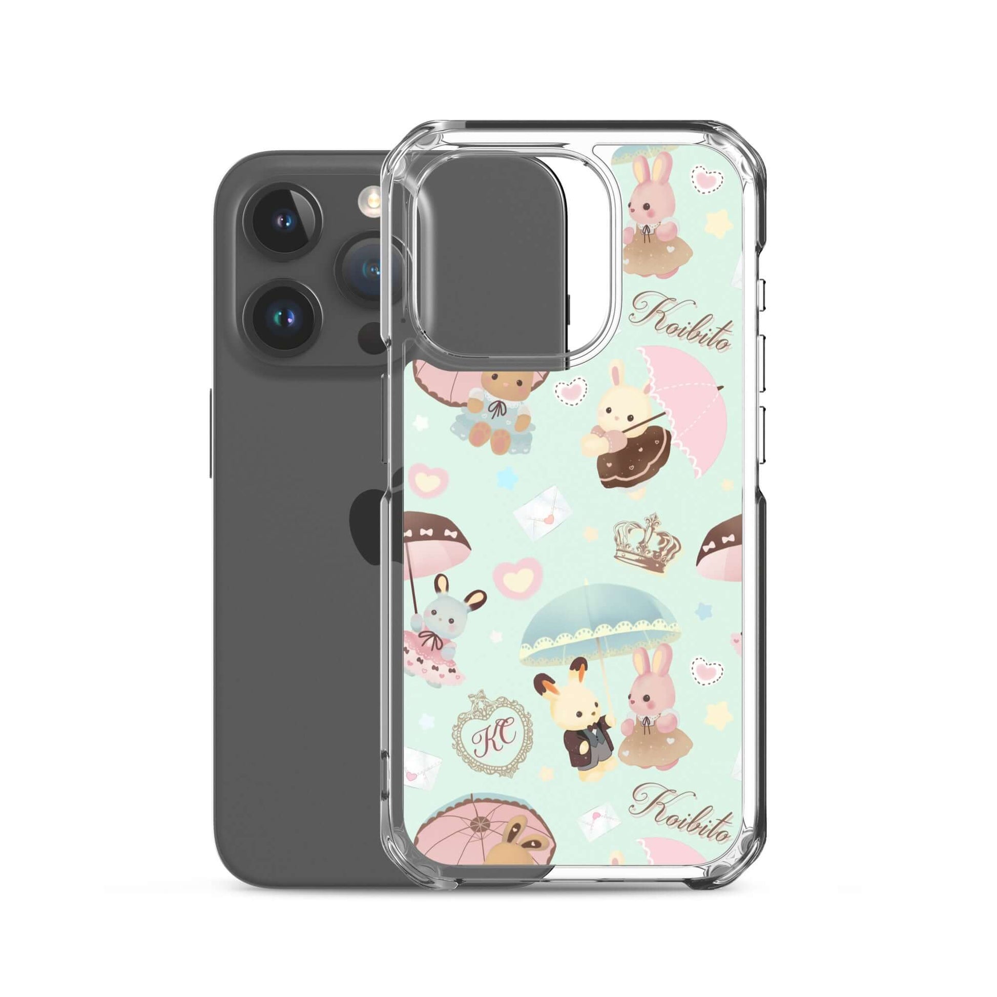 Stylish Parasol Bunny iPhone® Clear Case offers protection against scratches with cute bunny designs. Perfect for your iPhone!