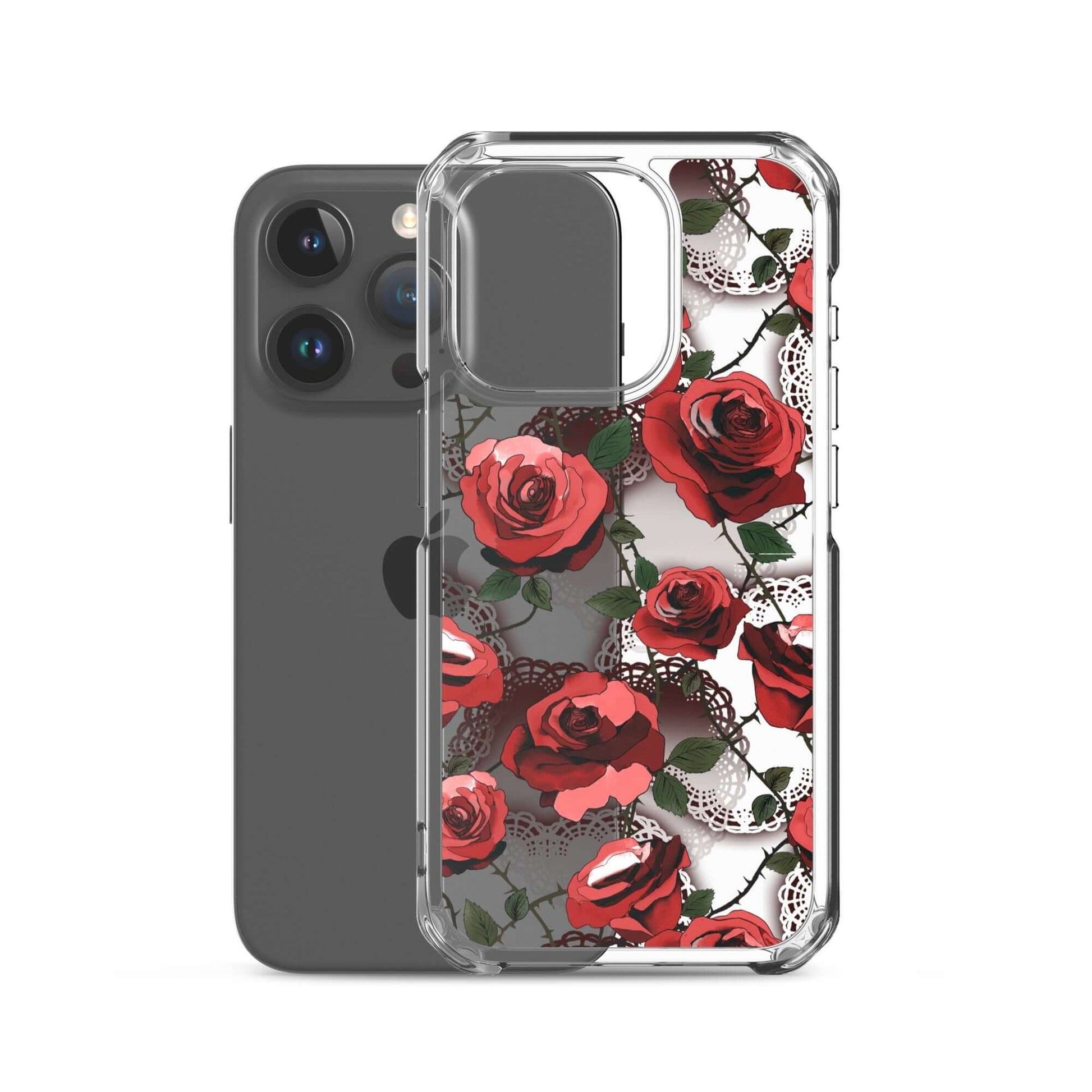 Stylish Enchanted Rose iPhone® Clear Case (Transparent) offers protection with a flexible, see-through design.