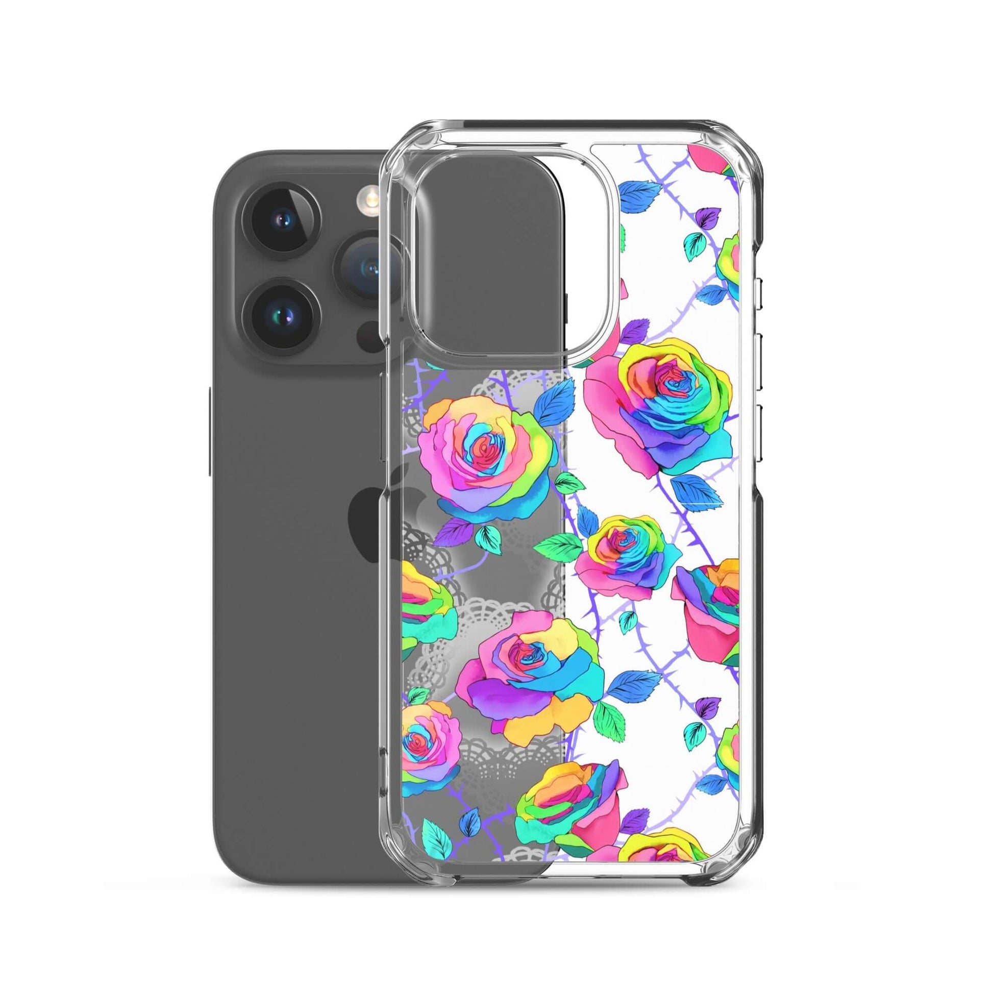 Showcasing the Enchanted Rose iPhone® Clear Case (Transparent), this sleek design offers vibrant protection and easy access.