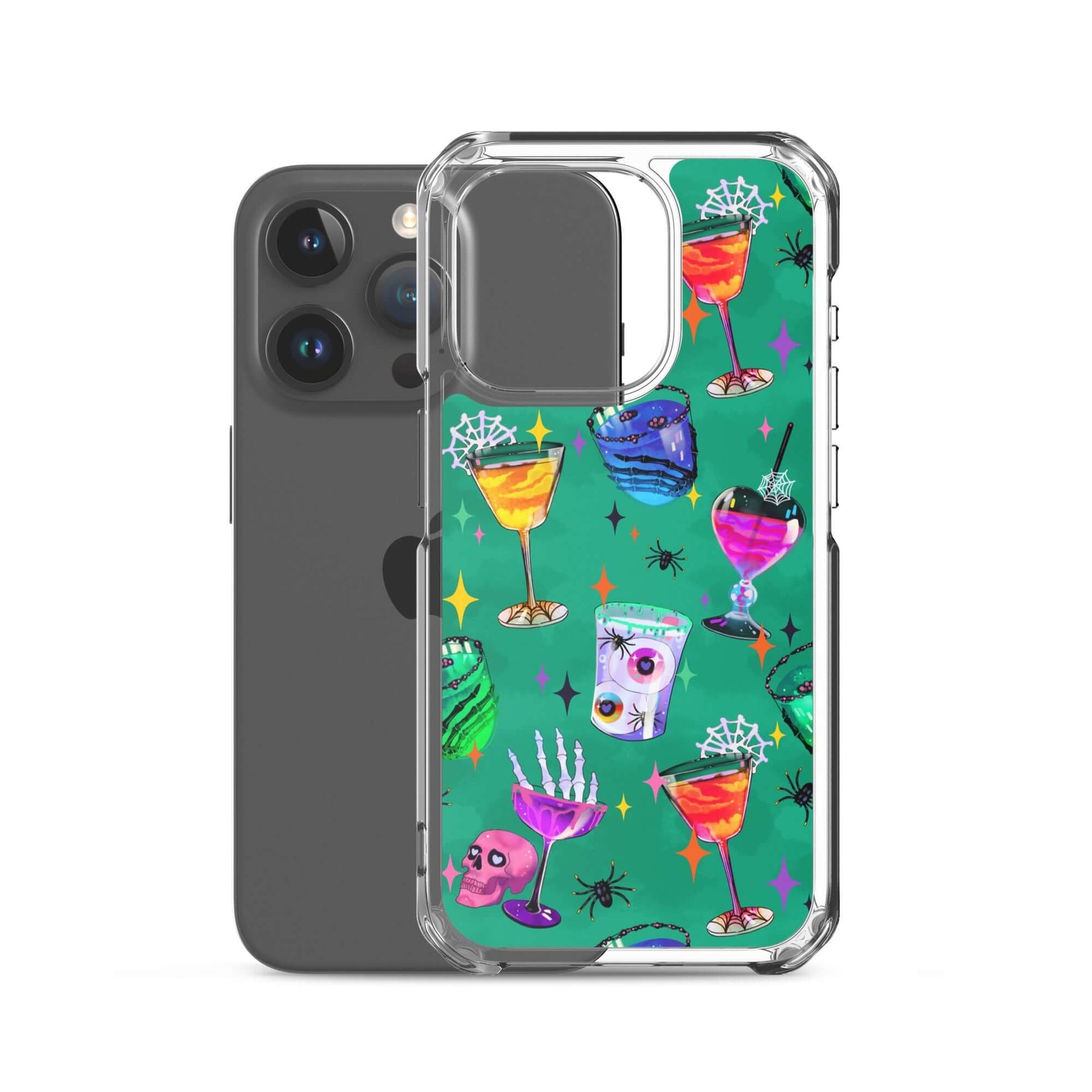 Sleek Monster Party iPhone® Clear Case featuring fun designs, offering protection against scratches and dirt.