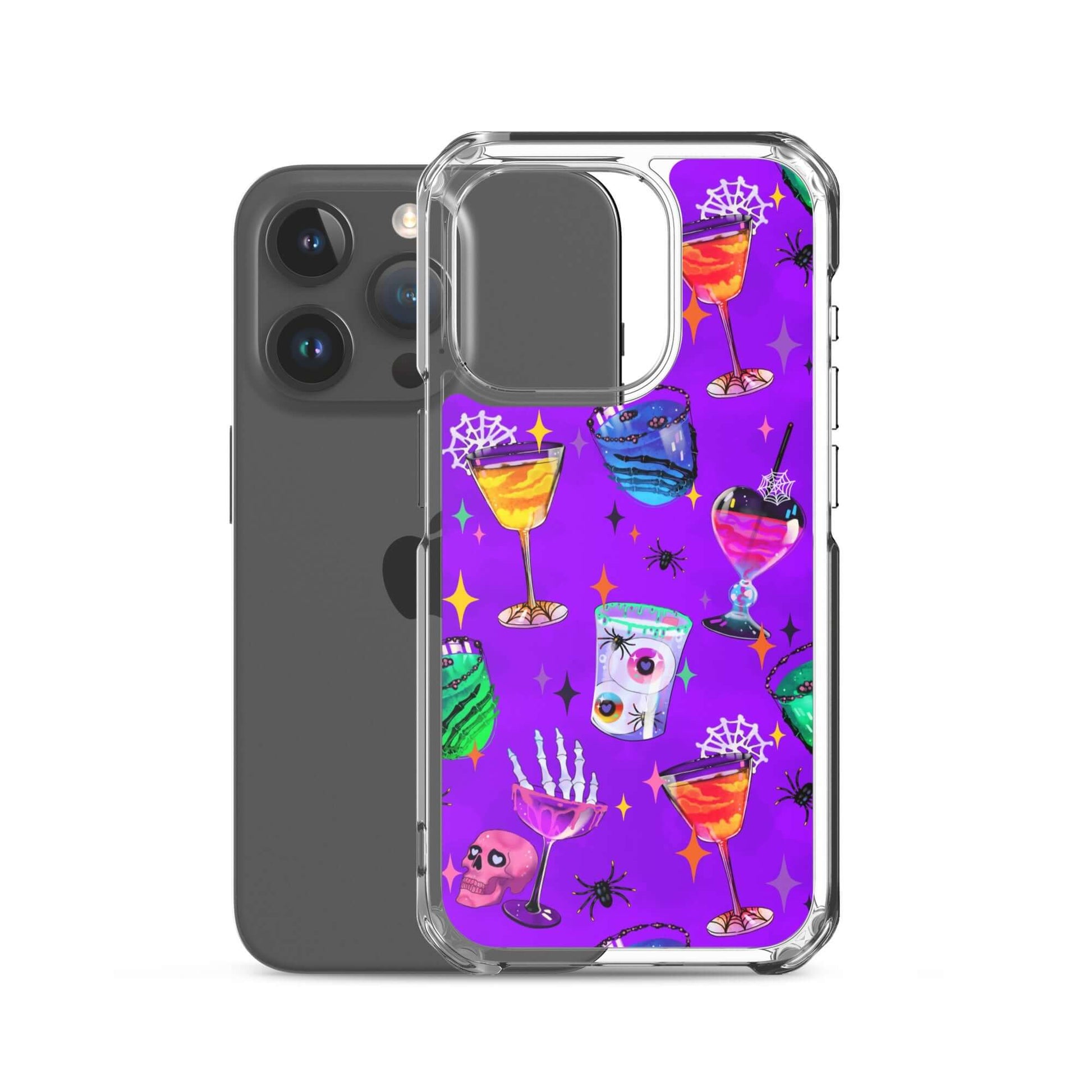 Sleek Monster Party iPhone® Clear Case featuring colorful designs, protecting your phone from scratches and dirt.