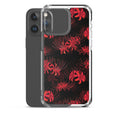 Higanbana iPhone® Clear Case featuring a floral design, offering sleek protection against scratches and dirt.