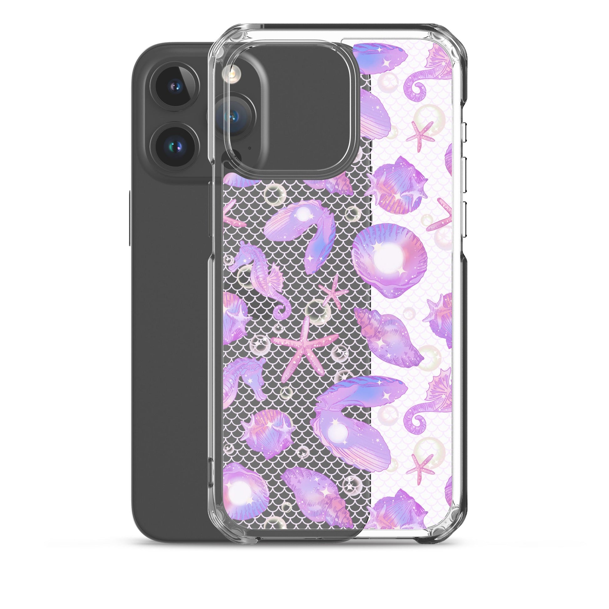 Stylish Sea Princess iPhone® Clear Case featuring a flexible design for ultimate protection against scratches and dirt.