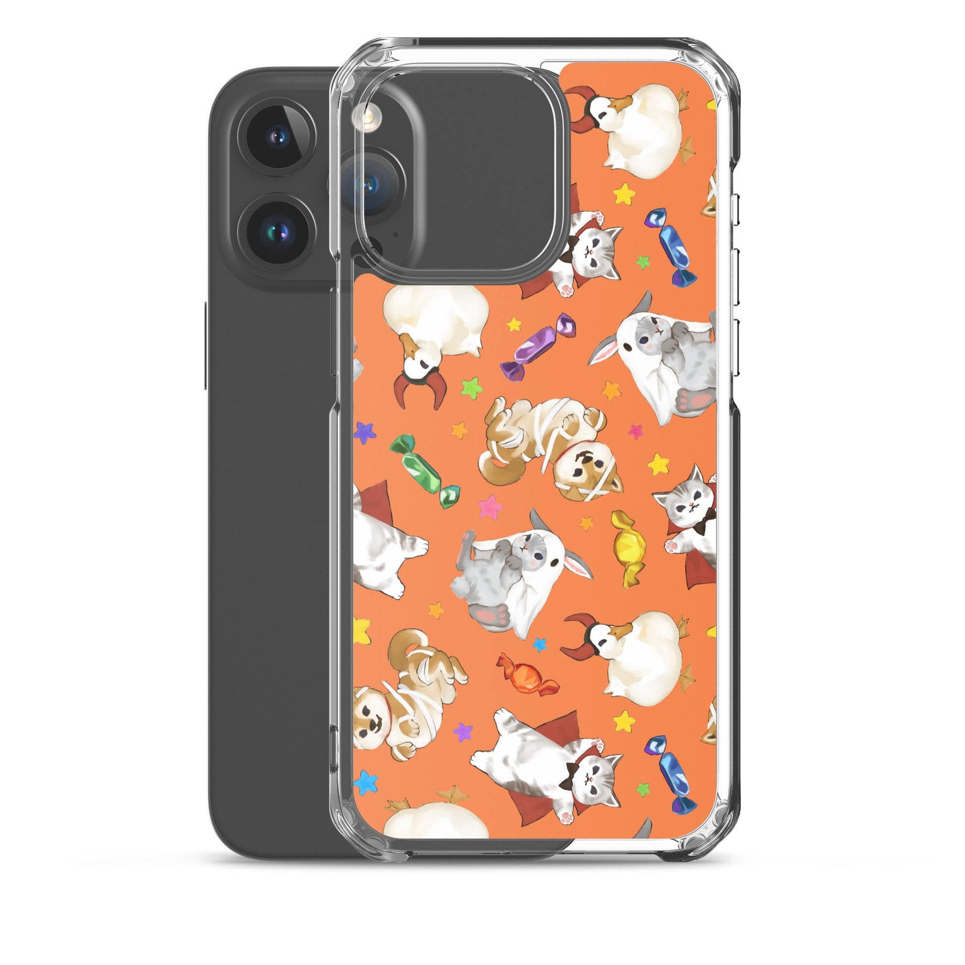 Trick or Treaters iPhone® Clear Case features a fun design, offering protection from scratches and easy access to ports.