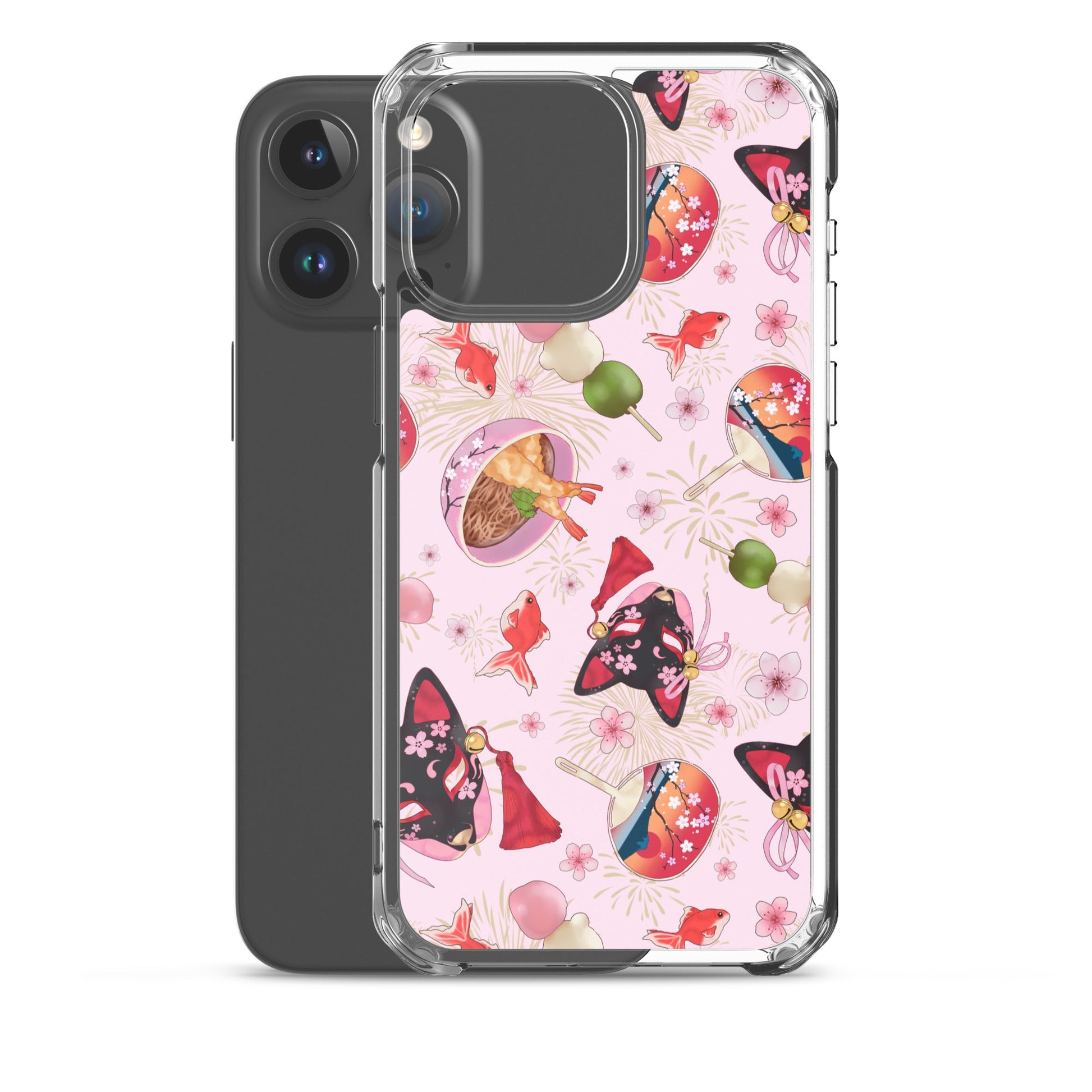 Protect your iPhone® with the stylish Matsuri iPhone® Clear Case featuring a vibrant design and durable construction.