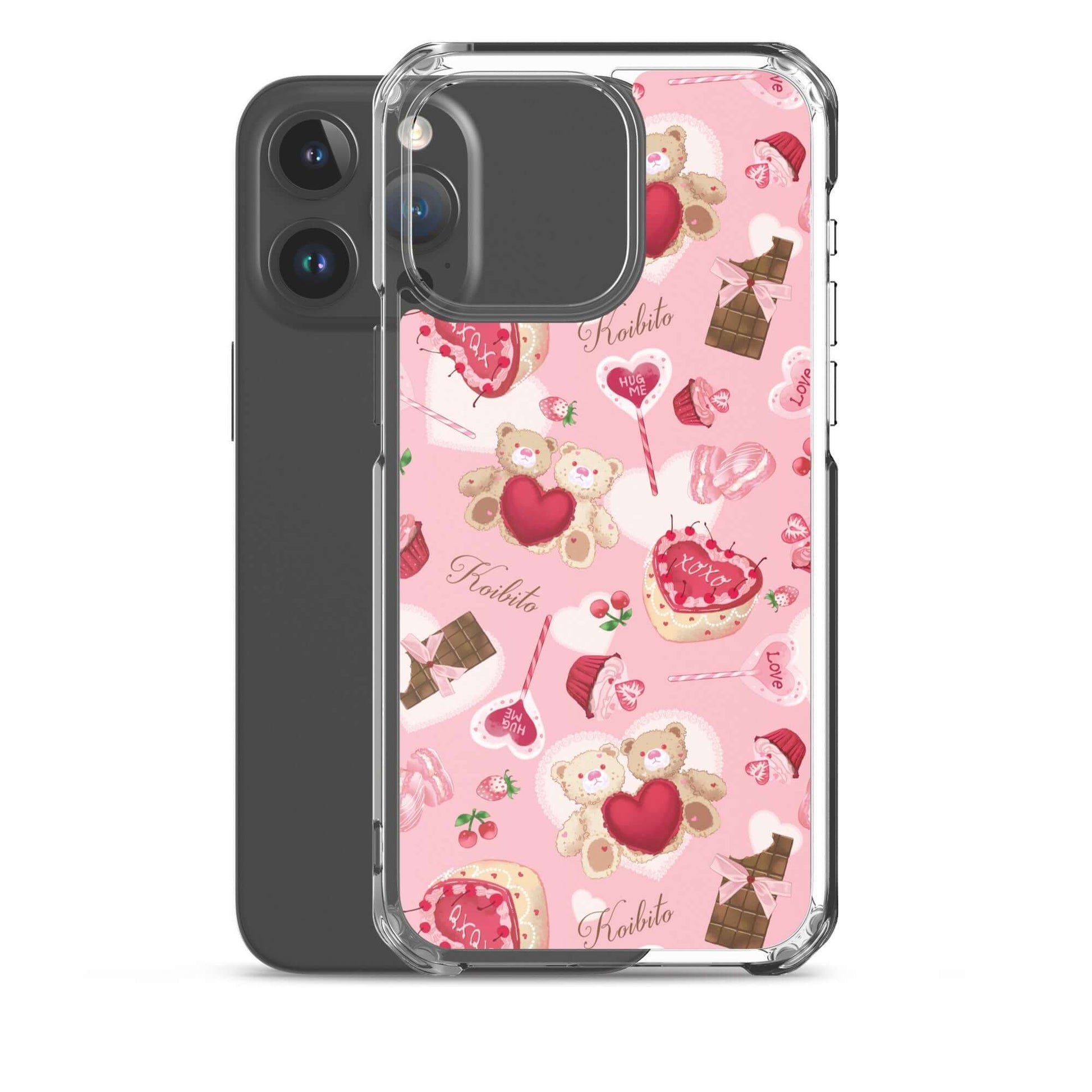 Stylish Sugar Sweetheart iPhone® Clear Case featuring a cute design, protecting against scratches and dust.