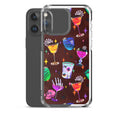 Sleek Monster Party iPhone® Clear Case featuring fun drink designs, offering protection from scratches and dust.