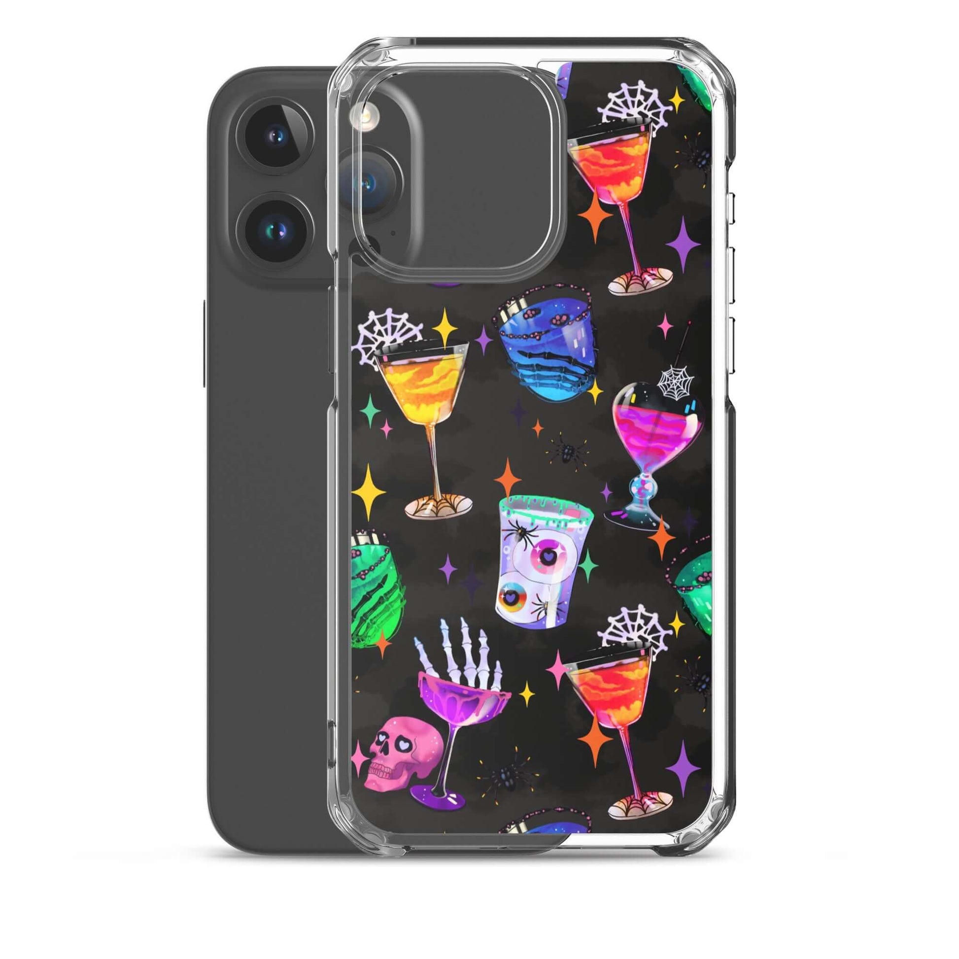 Protect your phone in style with the Monster Party iPhone® Clear Case featuring vibrant, spooky designs.
