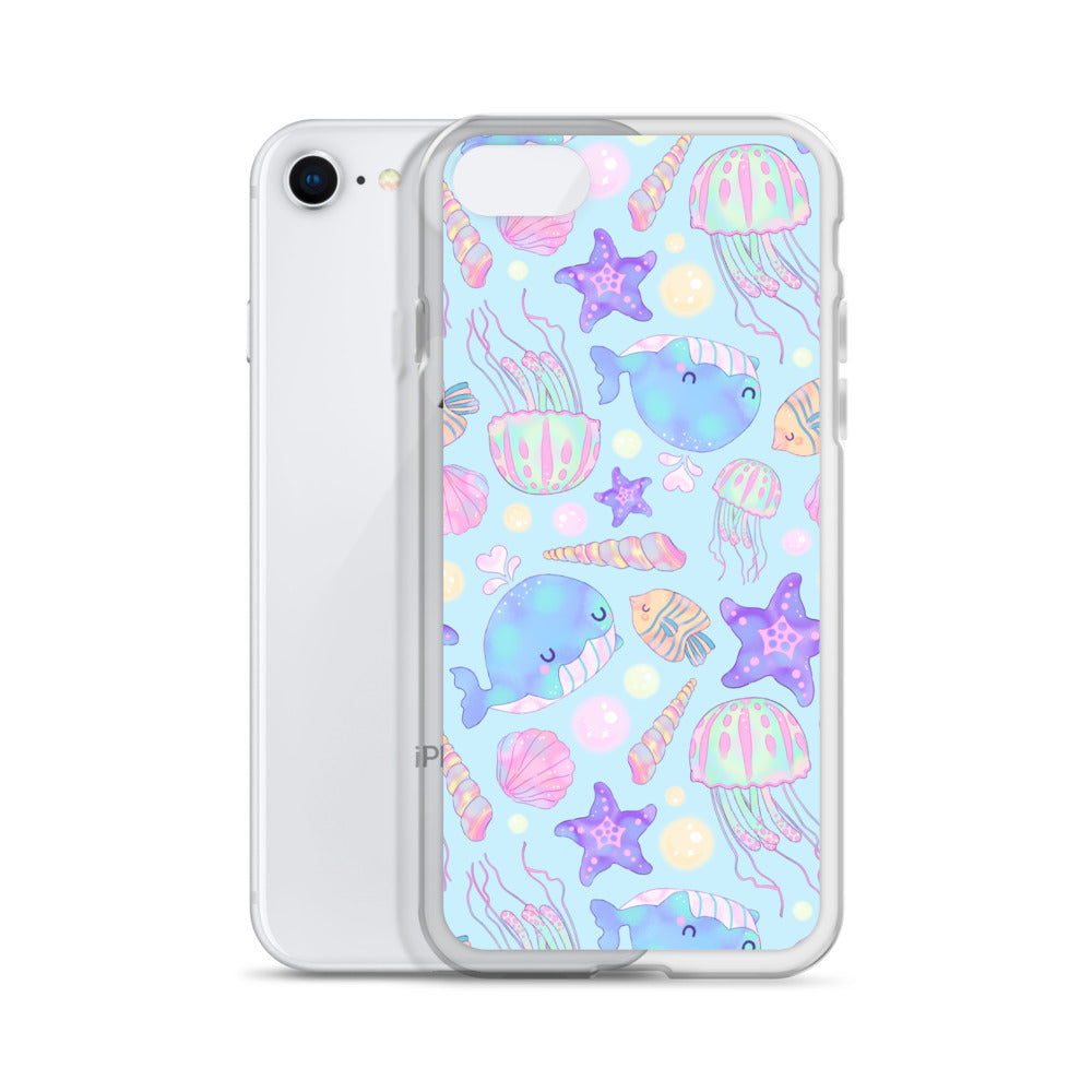 Under the Sea iPhone® Clear Case features vibrant sea life design while offering effective protection and easy access.