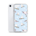 Sleek Snow Bird iPhone® Clear Case featuring a charming bird design, offering protection against scratches and dirt.