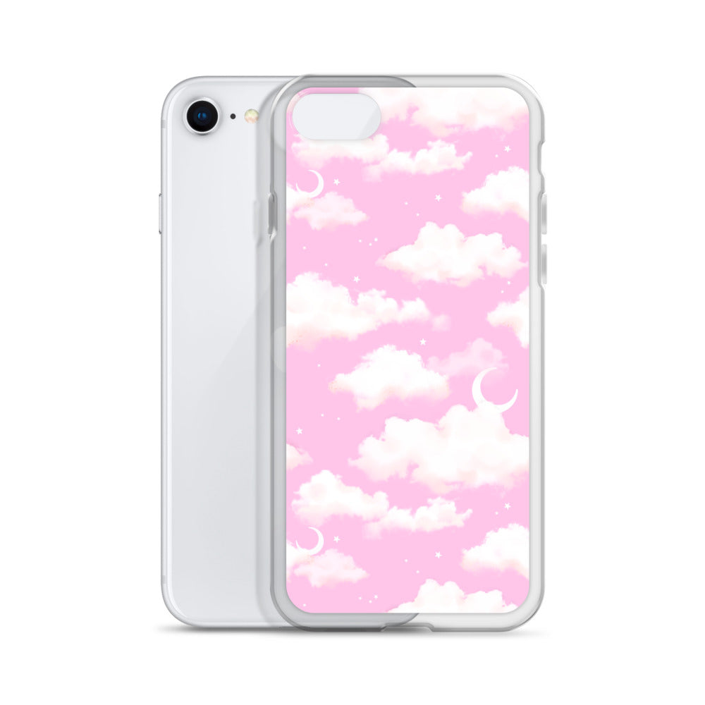 Protect your iPhone® with the stylish Cloudy Sky iPhone® Clear Case, featuring a dreamy cloud design and easy access ports.