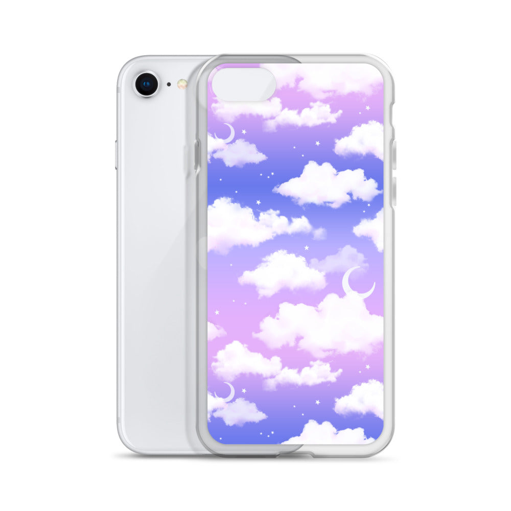 Stylish Cloudy Sky iPhone® Clear Case offering protection against scratches and dirt with a flexible design.