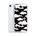 Cloudy Sky iPhone® Clear Case featuring a sleek design with clouds and moon for stylish protection against damage.