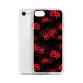 Showcasing the Higanbana iPhone® Clear Case with vibrant floral design, offering stylish protection for your device.