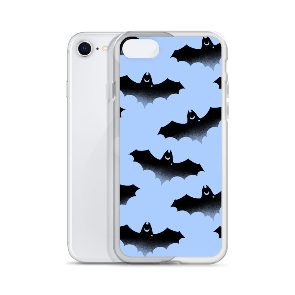Stylish Lilith iPhone® Clear Case features a bat design, offering protection from scratches and dust while being easy to handle.
