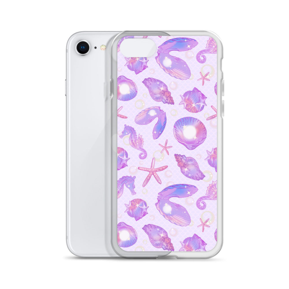 Stylish Sea Princess iPhone® Clear Case with flexible sides and solid back, offering excellent protection and easy access.