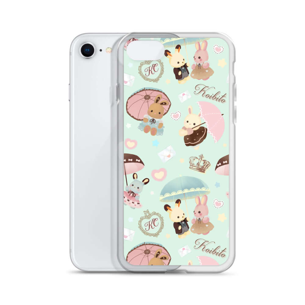Stylish Parasol Bunny iPhone® Clear Case offers protection with a cute design, perfect for any iPhone® user.