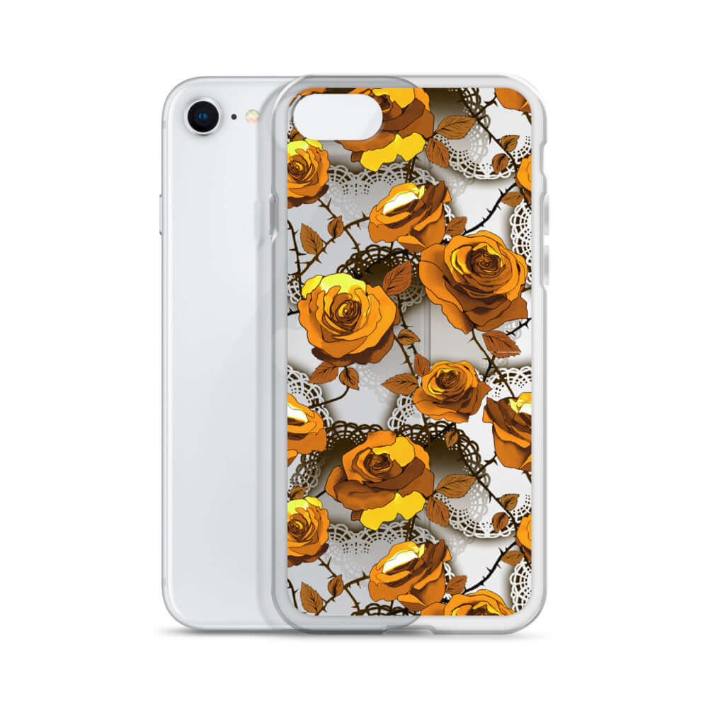 Protect your phone stylishly with the Enchanted Rose iPhone® Clear Case (Transparent) featuring a floral design.