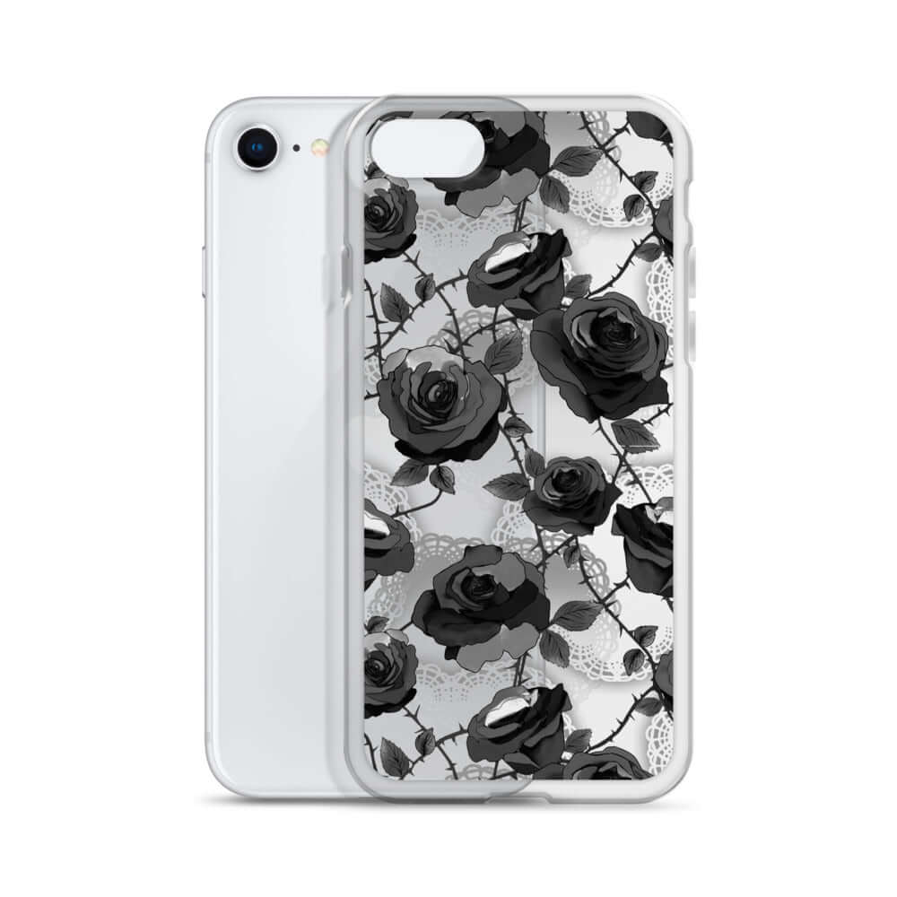 Sleek Enchanted Rose iPhone® Clear Case (Transparent) offers great protection against scratches and dirt.