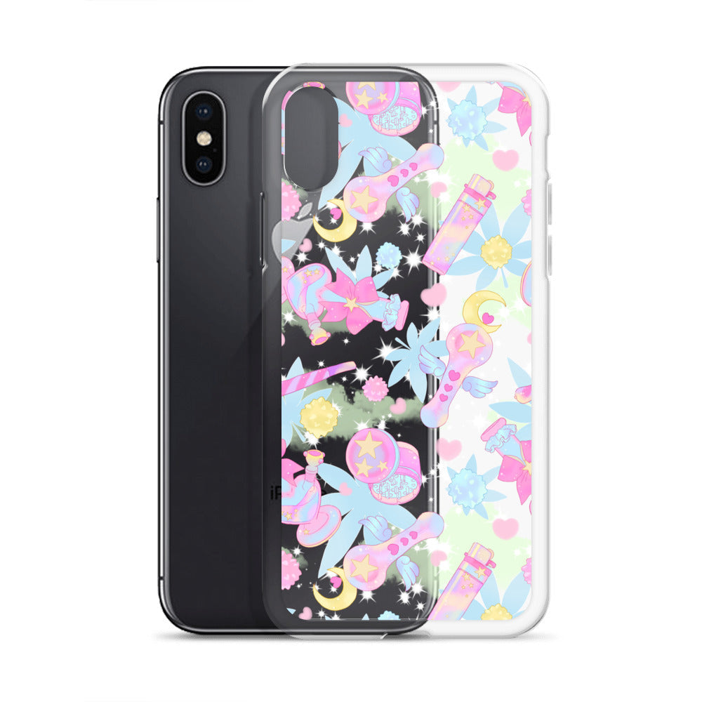 Sleek Indica Magica iPhone® Clear Case features flexible sides and solid back, protecting against scratches and dirt.