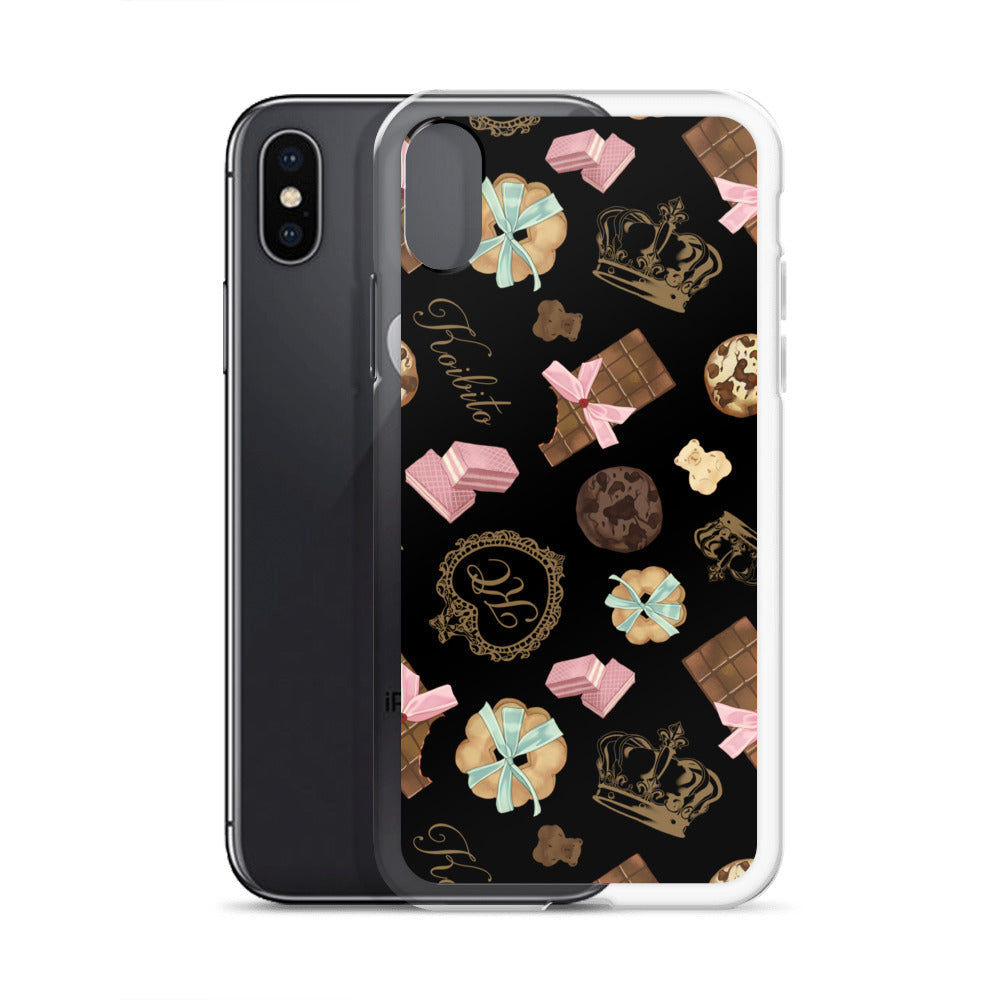 Stylish Royal Cookie iPhone® Clear Case featuring a fun design, offering durable protection against scratches and dirt.