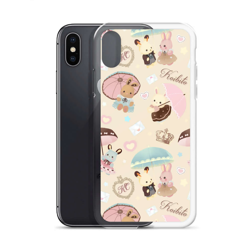 Colorful Parasol Bunny iPhone® Clear Case showcases playful designs, offering stylish protection for your device.