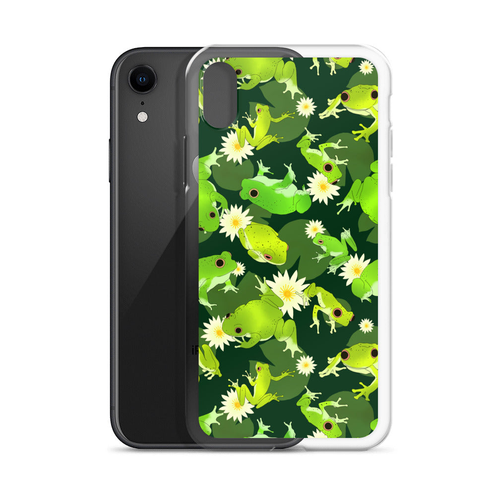 Protect your iPhone® stylishly with the Kero-kero iPhone® Clear Case featuring a vibrant frog design.