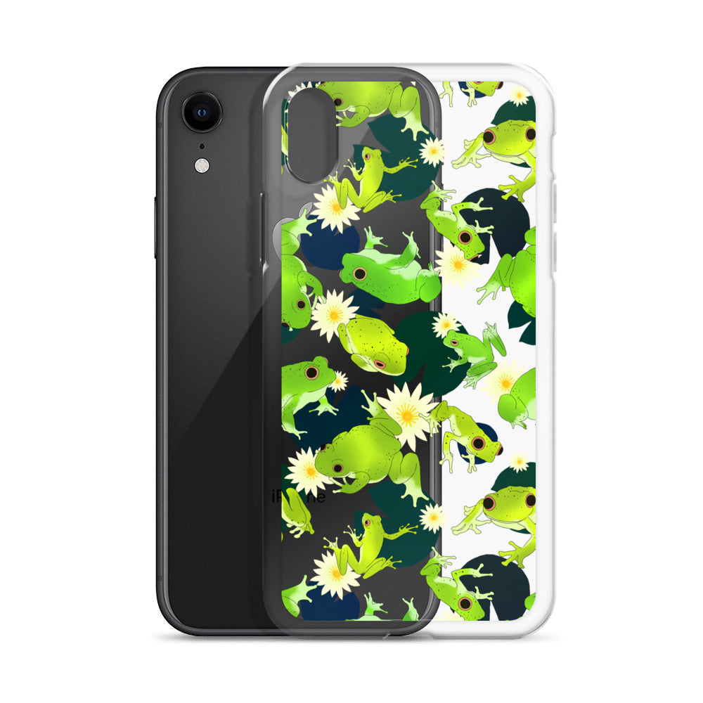 Kero-kero iPhone® Clear Case features a vibrant frog design, offering sleek protection from scratches and dirt.