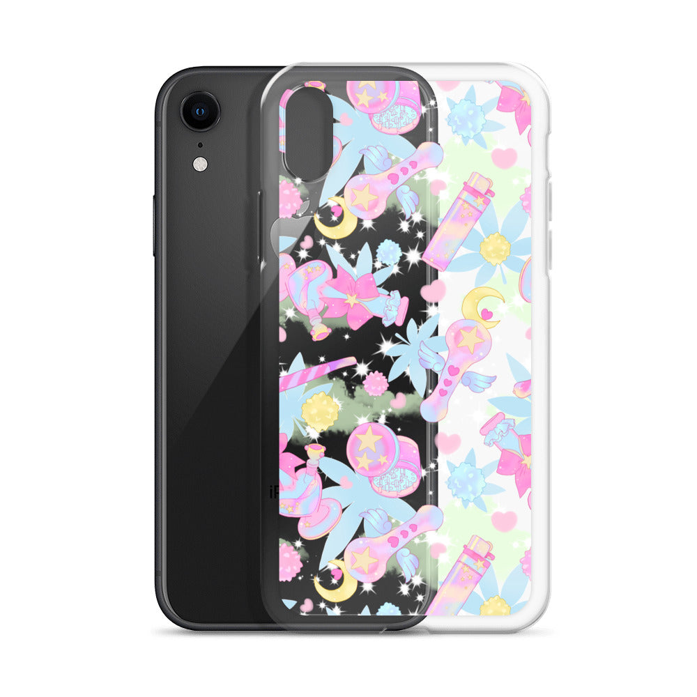 Colorful Indica Magica iPhone® Clear Case showcases unique designs while offering protection from scratches and dirt.