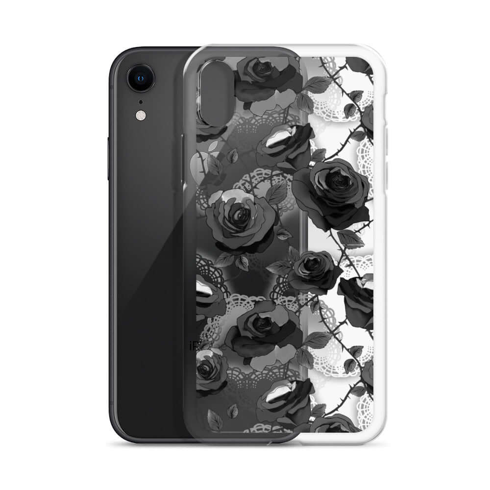 Sleek Enchanted Rose iPhone® Clear Case (Transparent) protects against scratches and dirt with flexible design.