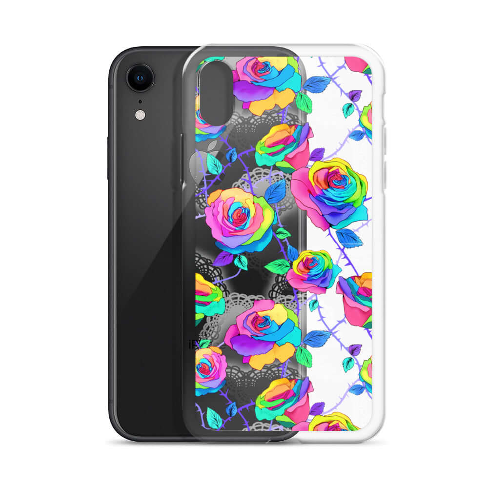 Protect your phone with the Enchanted Rose iPhone® Clear Case (Transparent), featuring vibrant floral designs.