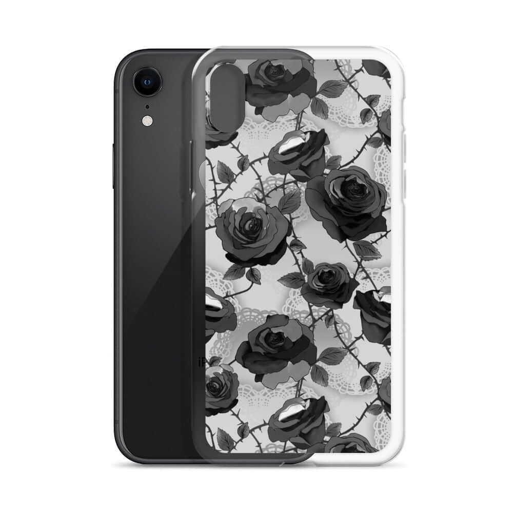 Protect your phone in style with the Enchanted Rose iPhone® Clear Case, featuring a sleek design and precise port openings.