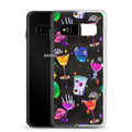 Vibrant Monster Party Samsung® Clear Case showcasing fun designs, offering stylish protection for your phone.